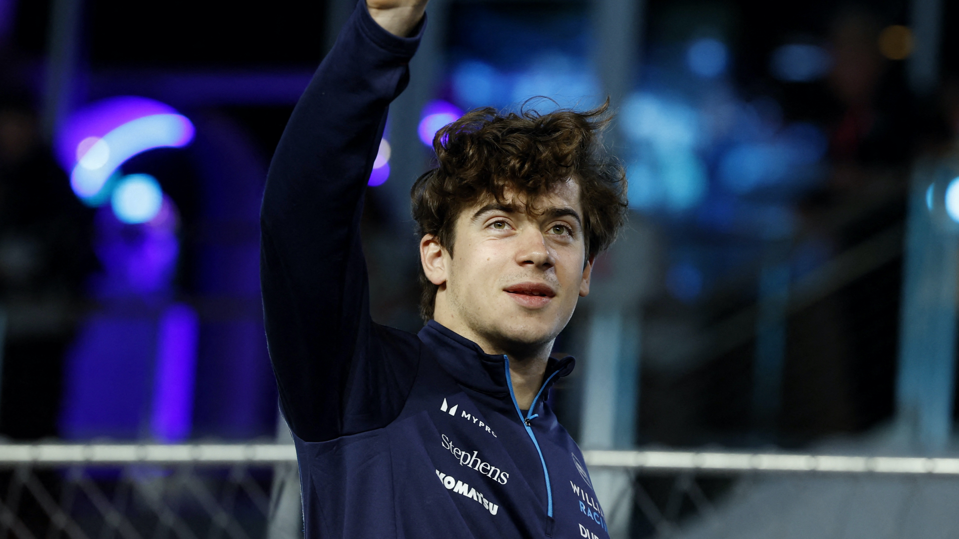 Franco Colapinto at the Las Vegas Grand Prix for Williams Racing.